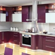 Apa yang perlu dipilih kertas dinding untuk dapur ungu