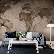 Peta dunia di dinding: kertas dinding foto di pedalaman