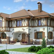 Menyelesaikan fasad rumah dengan gaya fachwerk atau klasik genre