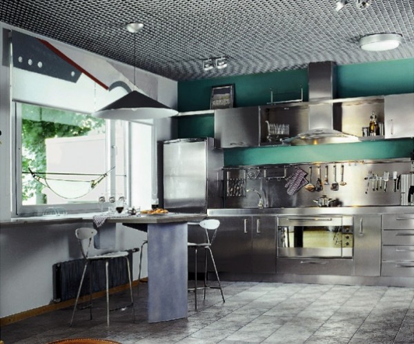 Reka bentuk dapur gaya tekno