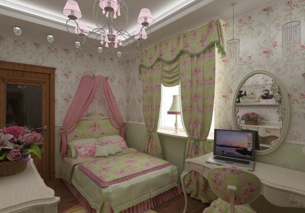 Hiasan bilik tidur gaya Provence