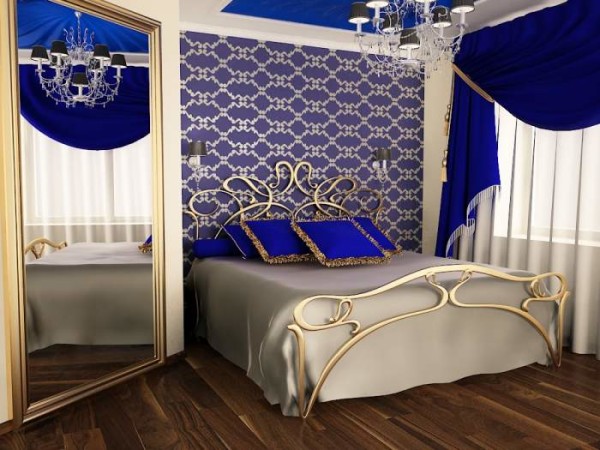 Gaya Art Nouveau: bahagian dalam bilik tidur kecil 9sq m