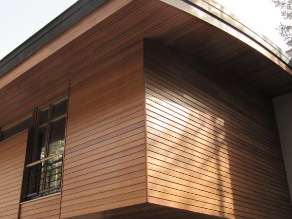 Menghadapi rumah dengan kayu: papan fasad