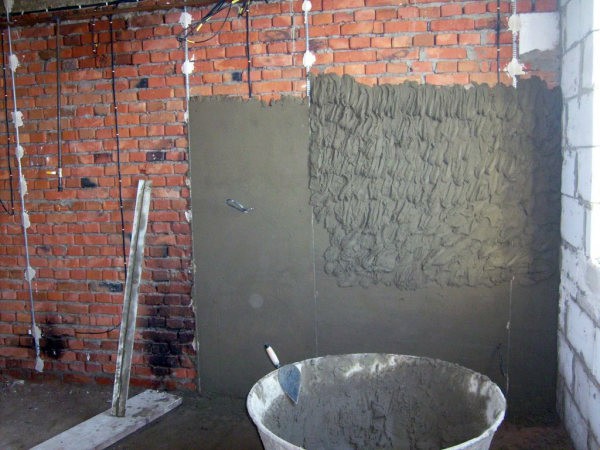 Cara melepa dinding dengan mortar pasir-pasir