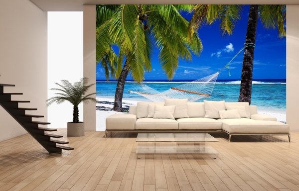 Tempat tidur gantung, pokok palma dan laut: syurga, tanpa meninggalkan apartmen