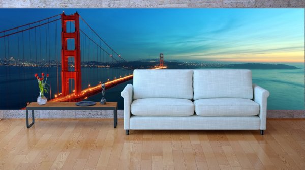 Jambatan Golden Gate, di bahagian dalam ruang tamu