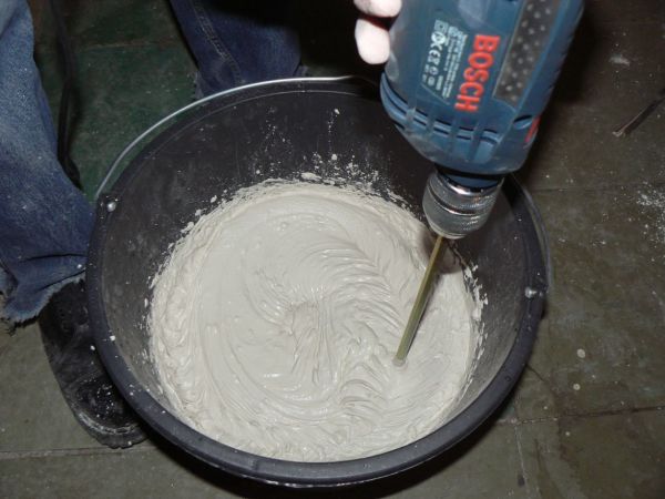 Penyediaan mortar gipsum