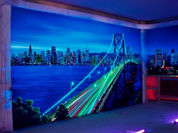 Paparan Jambatan Wallpaper Foto 3D LED