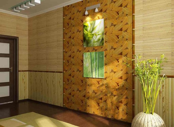 Kertas dinding dari bahan tumbuhan semula jadi