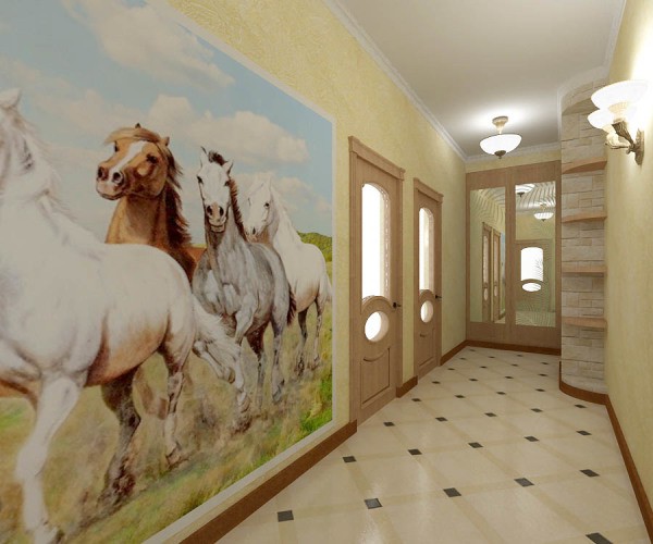 Haiwan yang digambarkan dalam wallpaper foto sangat sesuai untuk mana-mana bilik.