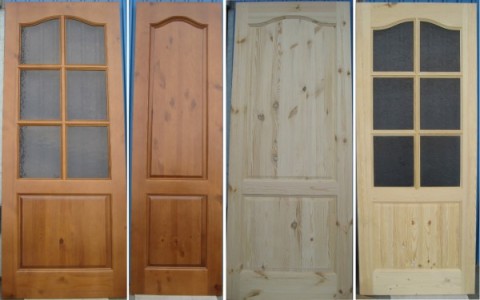 Panel pintu kayu lembut dalam pelbagai warna