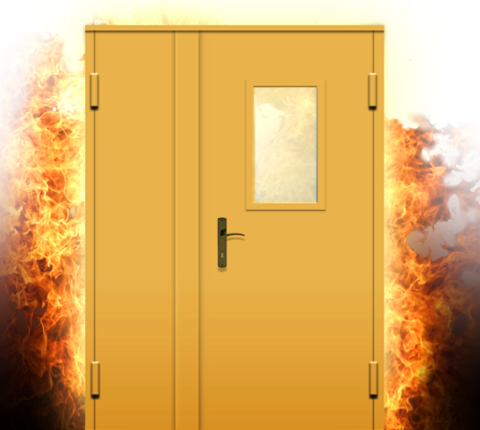 Pintu diperbuat daripada bahan tahan api