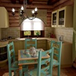 Rumah kayu: dapur gaya Provence yang selesa