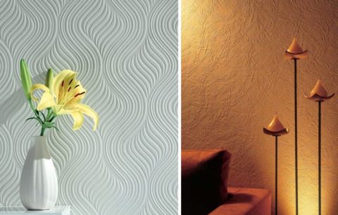 Tidak seperti cat, kertas dinding bertekstur dapat menyembunyikan penyelewengan kecil di dinding.