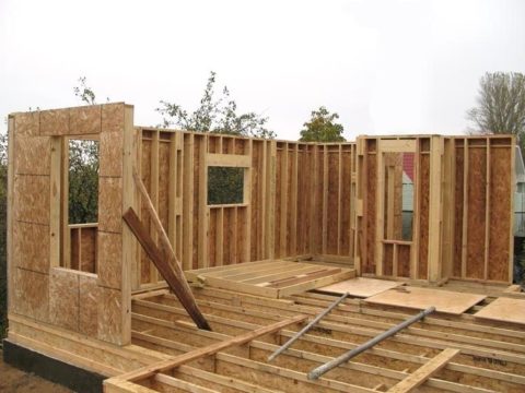 Pembinaan rumah panel-bingkai